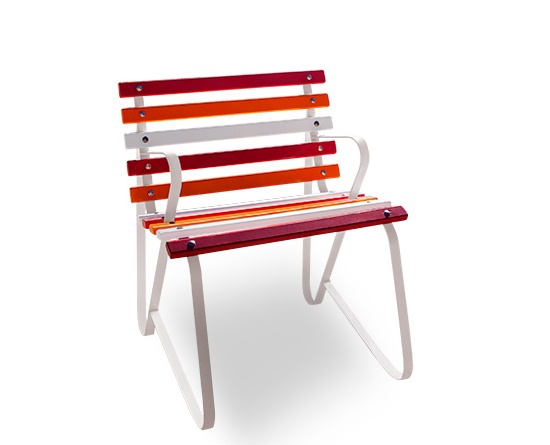 Garden Chair with Painted Battens